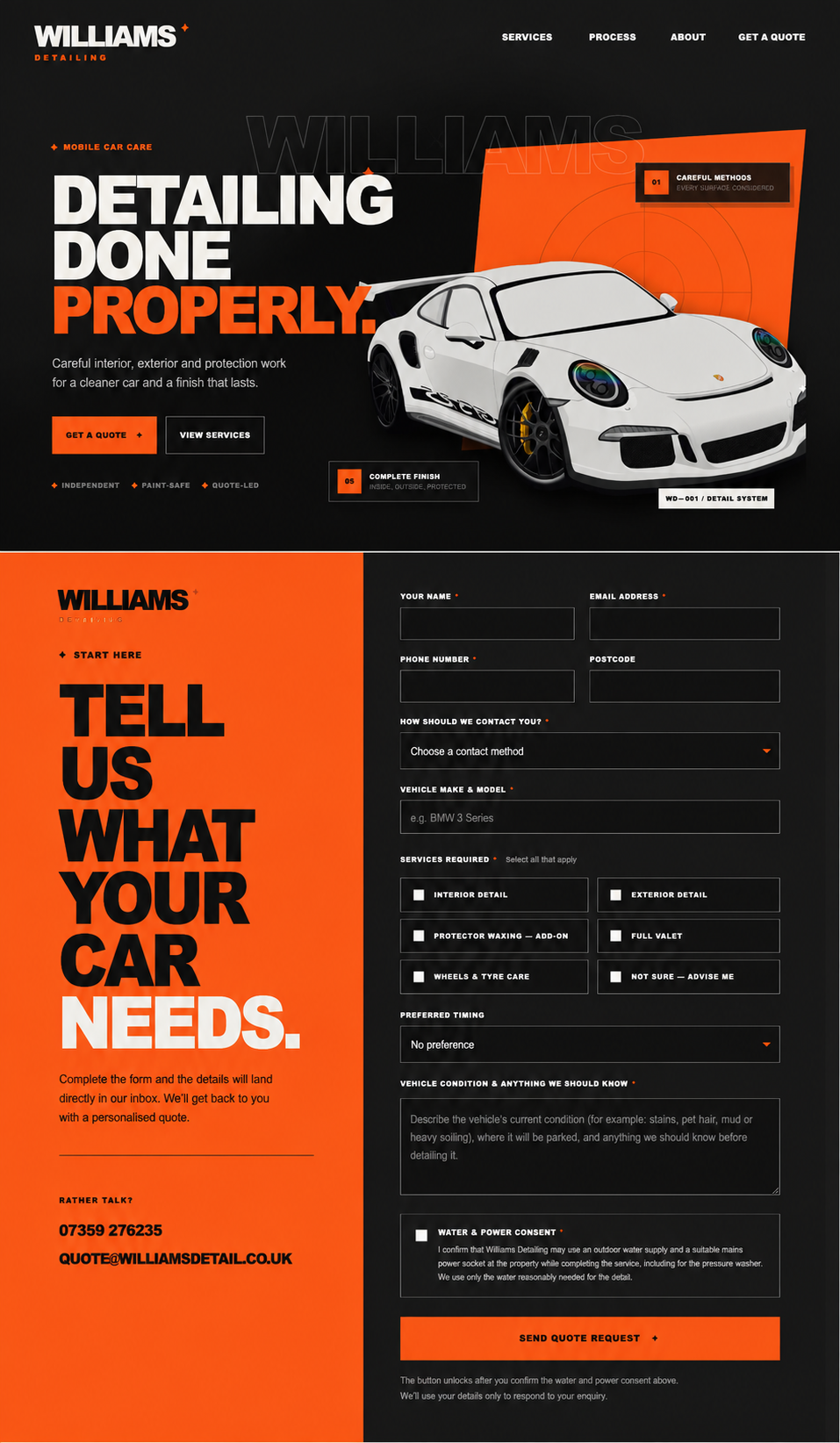 Detailing website.
