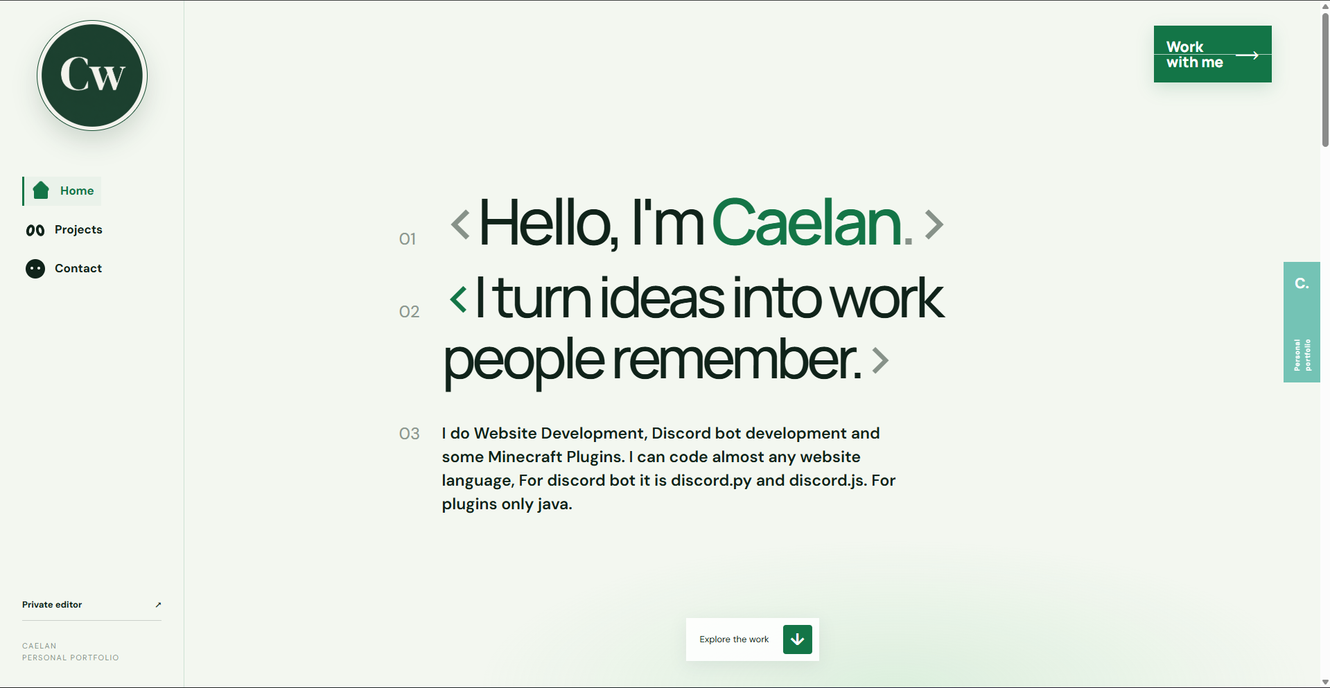 MOST RECENT WEBSITE